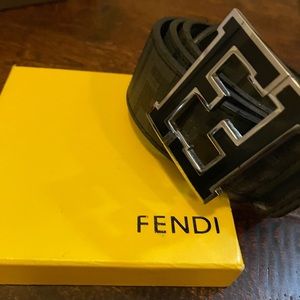BLACK FENDI UNISEX BELT